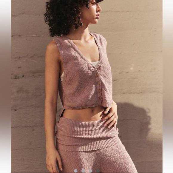 Free people beach Ruby Sweater Pant set in Woodrose - Picture 4 of 4